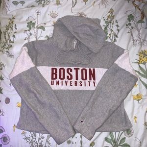 Boston University Cropped Hoodie